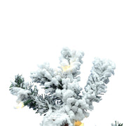 Vickerman 6' Flocked Spruce Artificial Christmas Tree Pure White Single Mold LED