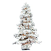 Vickerman A806261 6' Flocked Spruce Artificial Christmas Tree with 300 Clear Lights