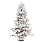 Vickerman A806251 5' Flocked Spruce Artificial Christmas Tree Clear Lights