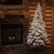 Vickerman A806261 6' Flocked Spruce Artificial Christmas Tree with 300 Clear Lights