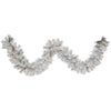 Vickerman A806312 9' Flocked Alaskan Pine Artificial Christmas Garland Clear Dura-lit Incandescent Mini Lights