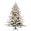 Vickerman 6.5' Pine Artificial Xmas Tree Pure White Single Mold LED  lights