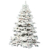 12' Flocked Alaskan Pine Artificial Christmas Tree Colored LED Dura-Lit lights