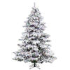 5.5' Flocked Alaskan Pine Artificial Christmas Tree Colored LED Dura-Lit lights