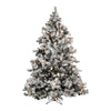 7.5' Flocked Alaskan Pine Artificial Christmas Tree Clear Dura-Lit lights