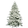 Vickerman  12' Flocked Alaskan Pine Artificial Christmas Tree Unlit