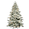 12' Flocked Alaskan Pine Artificial Christmas Tree Clear Dura-Lit lights