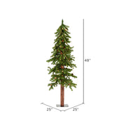 Vickerman A807241LED 4' Alpine Artificial Christmas Tree Warm White Dura-lit LED Lights