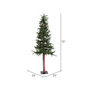 Vickerman A807260 6' Alpine Artificial Christmas Tree Unlit
