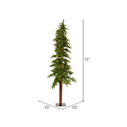 Vickerman A807261LED 6' Alpine Artificial Christmas Tree Warm White Dura-lit LED Lights
