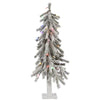 Vickerman A807432LED 3' Flocked Alpine Artificial Christmas Tree Multi-Colored LED Dura-Lit lights