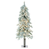 Vickerman A807441LED 4' Flocked Alpine Artificial Christmas Tree Pure White Single Mold LED  lights