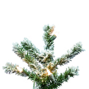 Vickerman A807441 4' Flocked Alpine Artificial Christmas Tree Clear Dura-Lit lights