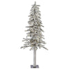 Vickerman A807451LED 5' Flocked Alpine Artificial Christmas Tree Pure White  Single Mold LED lights