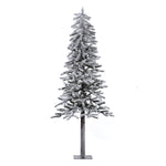 Vickerman A807460 6' x 34" Flocked Alpine Artificial Christmas Tree Unlit