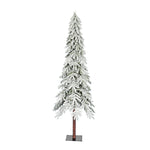 Vickerman A807470 7' x 42" Flocked Alpine Artificial Christmas Tree Unlit