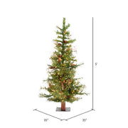 Vickerman A807551 5' Ashland Artificial Christmas Tree Clear Dura-lit Incandescent Lights