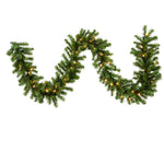 Vickerman A808810 9' Douglas Fir Artificial Christmas Garland Clear Dura-lit Incandescent Mini Lights