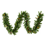 Vickerman A808811 9' Douglas Fir Artificial Christmas Garland Multi-colored Dura-lit Incandescent Mini Lights