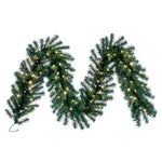 Vickerman A808815LED 50' Douglas Fir Artificial Christmas Garland Warm White LED Lights