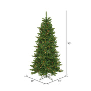 9.5' Camdon Fir Slim Artificial Christmas Tree Multi-Colored Dura-lit LED