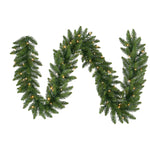 Vickerman A861118LED 9' Camdon Fir Artificial Christmas Garland with Warm White LED Mini Lights