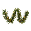 Vickerman A861111 9' Camdon Fir Artificial Christmas Garland Clear Dura-lit Incandescent Mini Lights