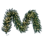 Vickerman A861124LED 9' Camdon Fir Artificial Christmas Garland Warm White LED Mini Lights