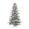 7.5' Flocked Sierra Fir Artificial Christmas Tree Colored LED Dura-Lit lights