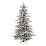 8.5' Flocked Sierra Fir Artificial Christmas Tree Colored LED Dura-Lit lights