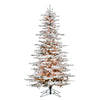 8.5' Flocked Sierra Fir Artificial Christmas Tree Clear Dura-Lit lights