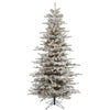 4.5' Flocked Sierra Fir Slim Artificial Christmas Tree Clear Dura-Lit lights