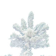 Vickerman  12' Flocked White Slim Artificial Christmas Tree Unlit