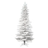 Vickerman  12' Flocked White Slim Artificial Christmas Tree Unlit