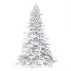 Vickerman  6.5' Flocked White Spruce Artificial Christmas Tree Unlit