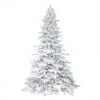 Vickerman  12' Flocked White Spruce Artificial Christmas Tree Unlit