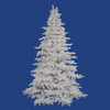 Vickerman 12' Flocked White Spruce Artificial Christmas Tree Clear Lights