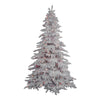 Vickerman 9' Flocked White Spruce Artificial Christmas Tree Multi-Colored Lights