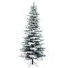 Vickerman  9' Flocked Utica Fir Slim Artificial Christmas Tree Unlit