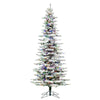 Vickerman 9' Flocked Utica Fir Slim Artificial Christmas Tree Multi-Colored LED