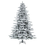 Vickerman 4.5' Flocked Utica Fir Artificial Christmas Tree Pure White LED