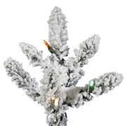 Vickerman 6.5' Flocked Utica Fir Artificial Christmas Tree Multi-Colored LED