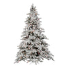 Vickerman 4.5' Flocked Utica Fir Artificial Christmas Tree Multi-Colored Lights