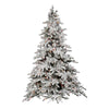 Vickerman 6.5' Flocked Utica Fir Artificial Christmas Tree Multi-Colored LED