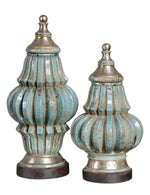 Uttermost 19546 Fatima Sky Blue Decorative Urns, Set/2