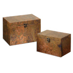 Uttermost 19827 Ambrosia Copper Boxes S/2