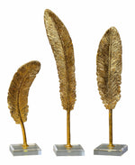 Uttermost 20079 Feathers Gold Sculpture S/3