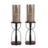 Uttermost 18849 Arka Dark Bronze Candleholders Set/2