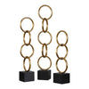 Uttermost 18843 Chain Gold Sculpture Set of 2