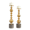 Uttermost 18870 Selim Gold Sphere Candleholders S/2